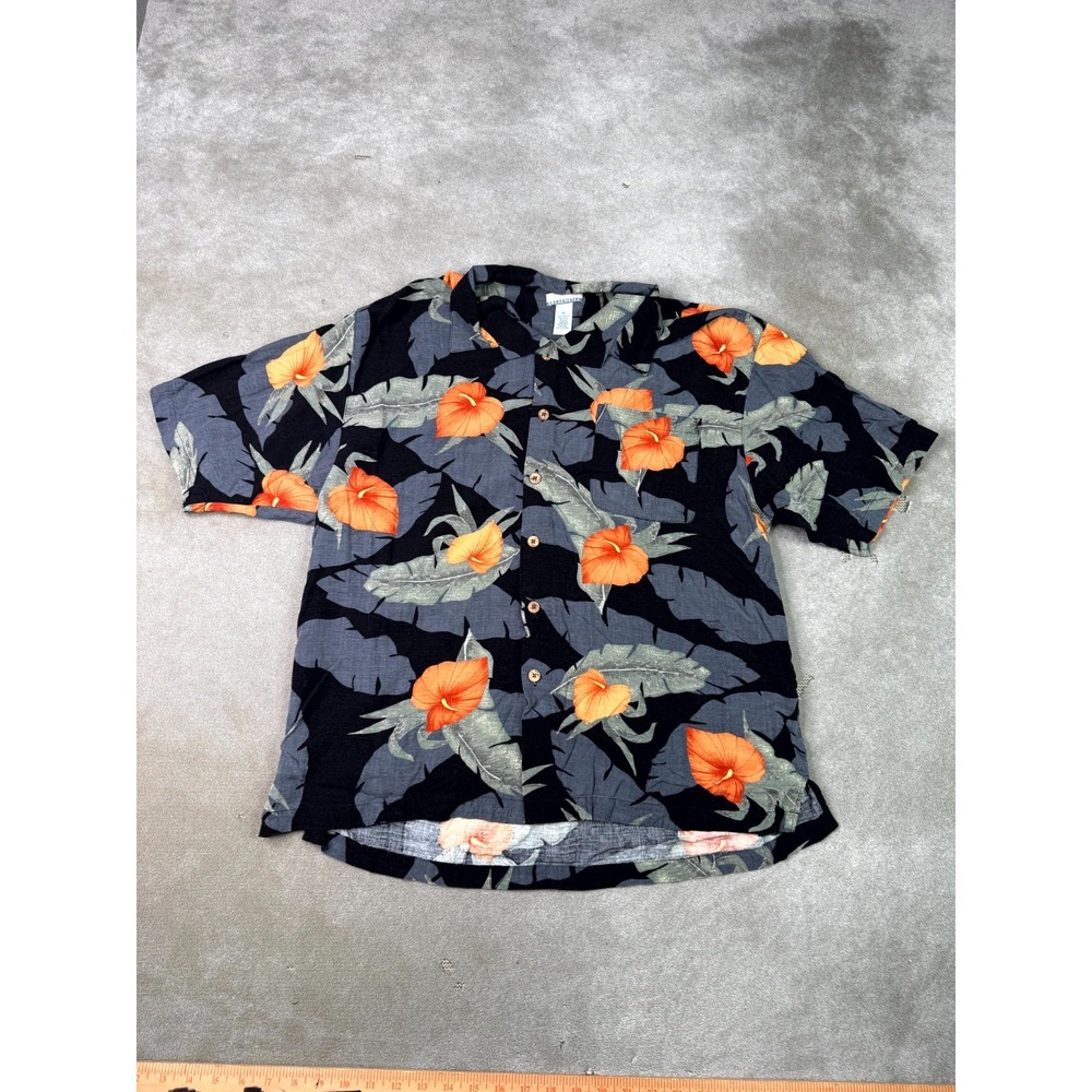 Breakwater Hawaiian Shirt Mens XL Multicolor Floral Tropical Beach Button Up